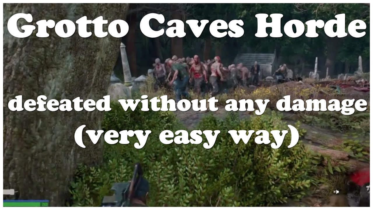 Days Gone Grotto Caves Horde Defeated without any damage very easy way Hordekilller Cascade Location