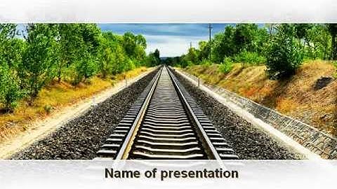 Railway To The Beautiful Land PowerPoint Template by PoweredTemplate.com