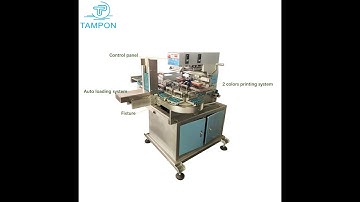 Automatic Rotary custom lighter logo 2 color printing machine pad printer