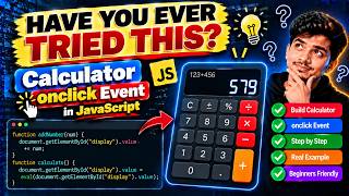 onclick Event in JavaScript | Simple Calculator Using onclick | Easy Explanation for Beginners