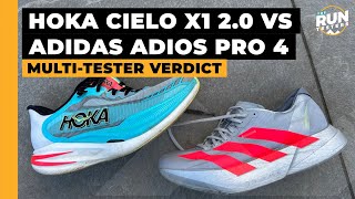 Adidas Adios Pro 4 vs Hoka Cielo X1 2.0: Two runners pick between two top super-shoes