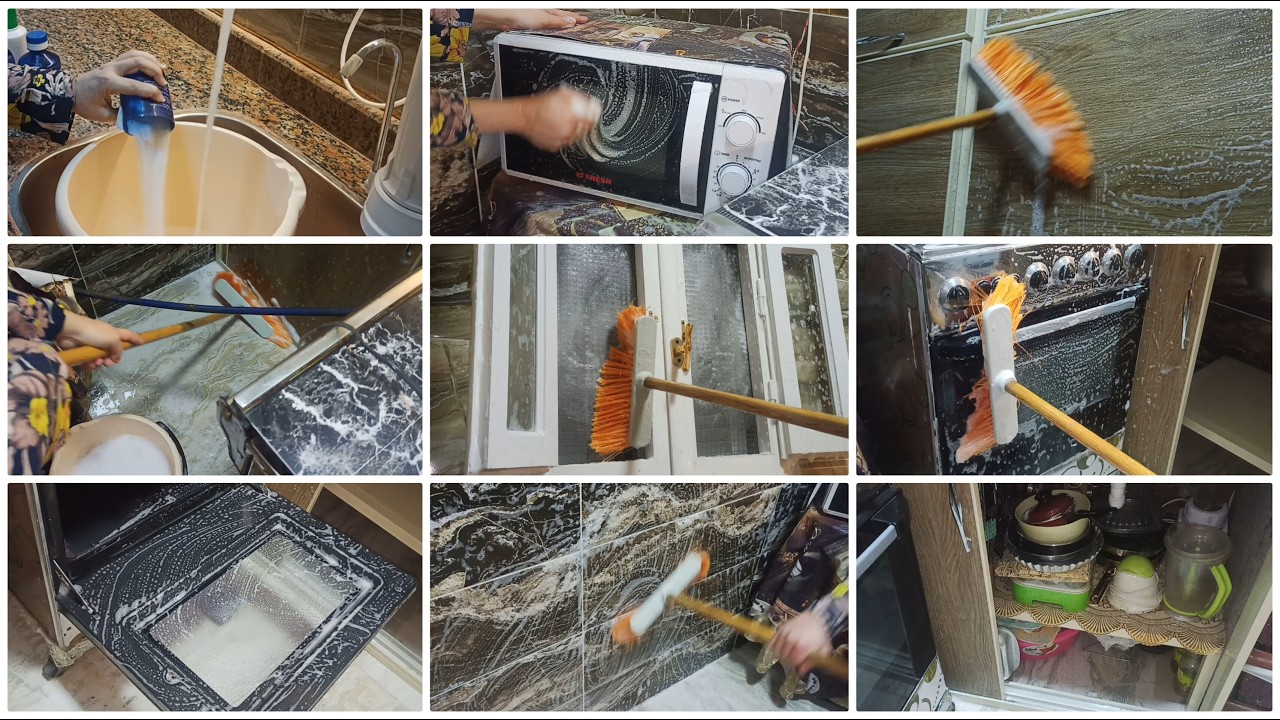 تنظيف عميق لاصغر مطبخ ممكن تشوفيه‼️💪 أول وأقوي تنظيفات عميقه للعيد 2025 التنظيف العميق 💥💯