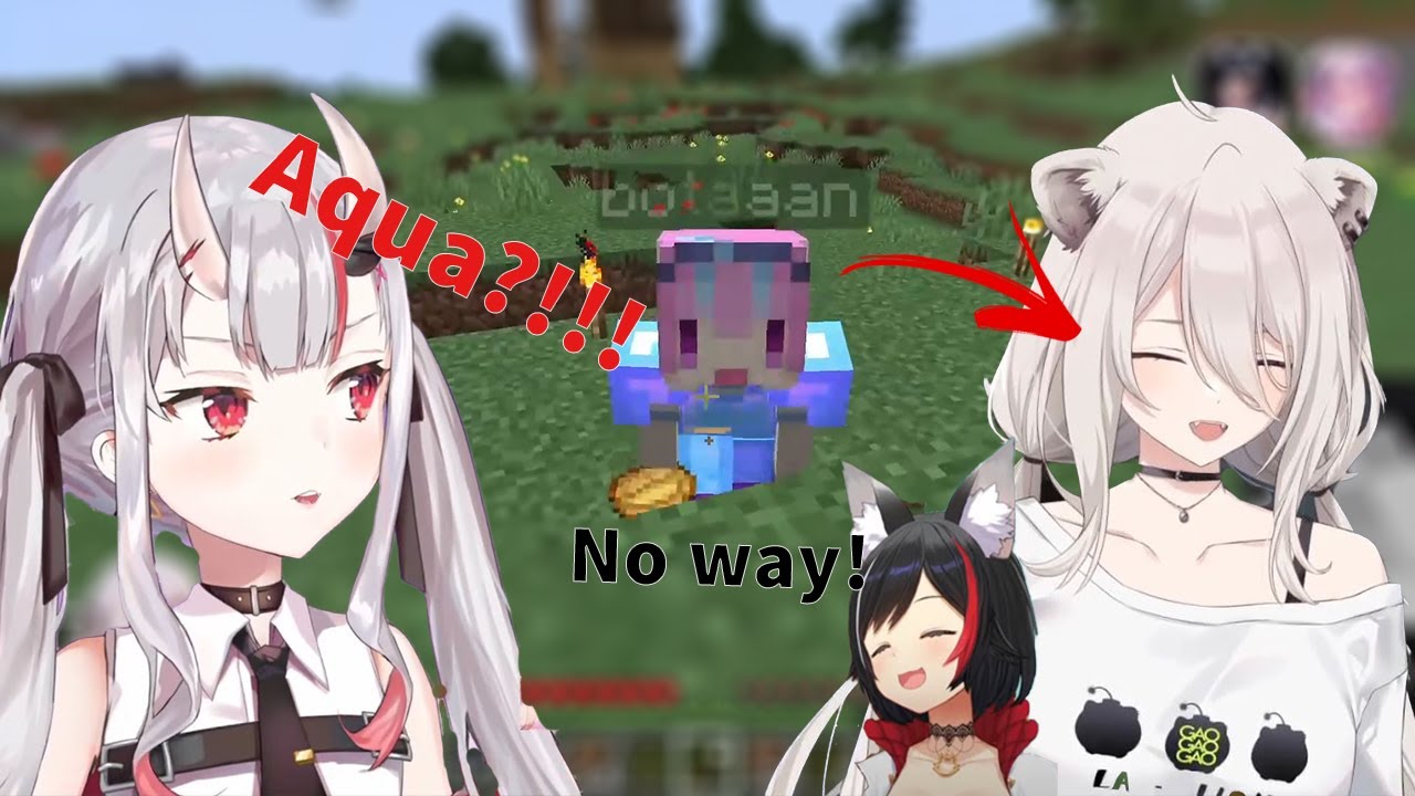Botan Manage to Bamboozled Ayame with Aqua's Mask in Minecraft!!!