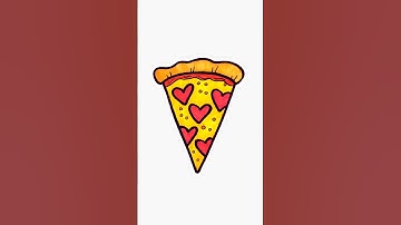 How to draw a #cartoon #pizza 🍕 #kidsvideo #drawing #coloring #forkids #easydrawing #pizzadrawing