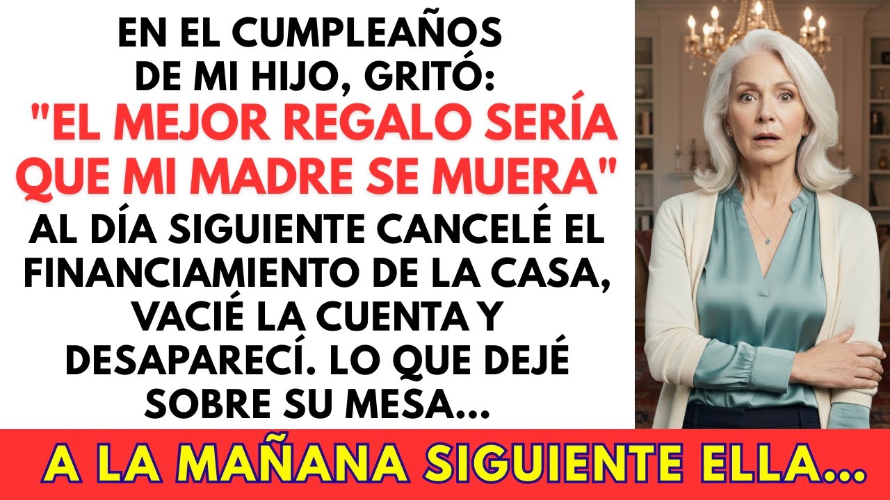 En el cumpleaños de mi hijo, gritó: “El mejor regalo es que mueras, mamá” — y desaparecí