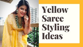 Yellow Saree Styling #stylasj #shorts #yellow #saree #organza #trending #viral #sareestyle #amazon