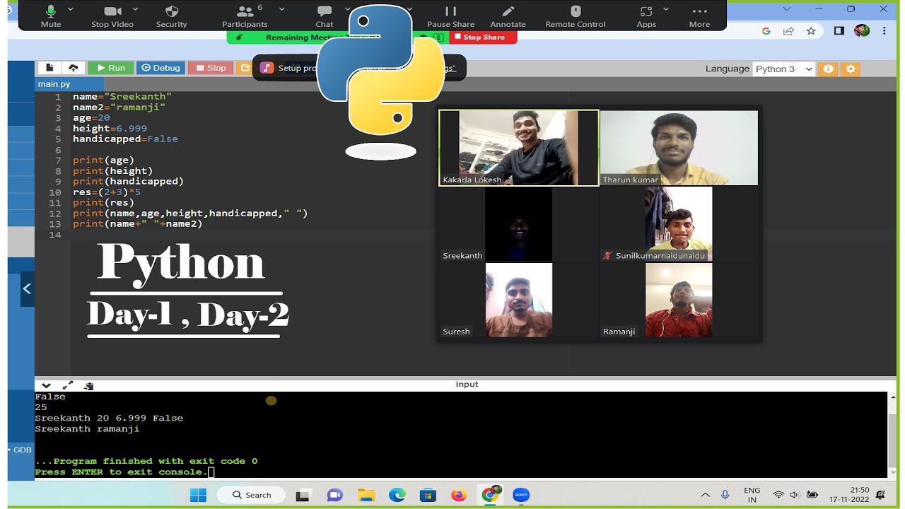 Python journey || Day -1 and Day-2 - YouTube