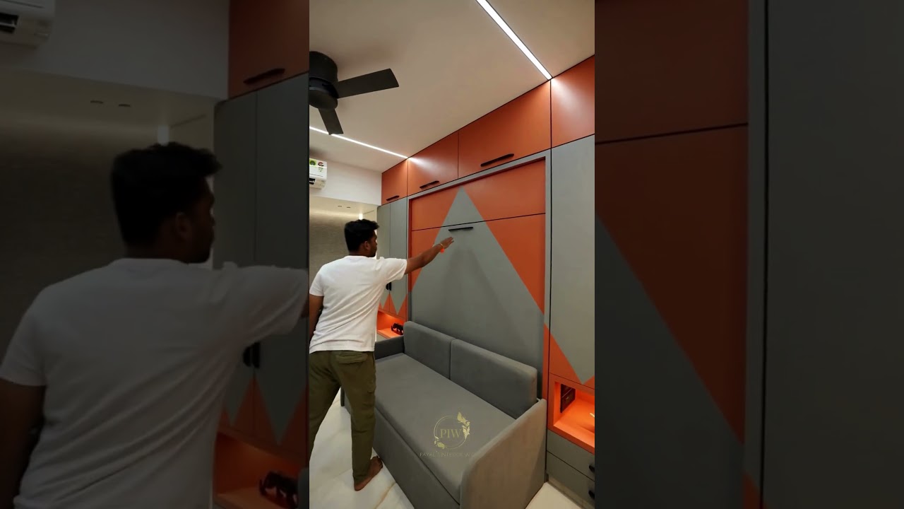 Multi-Functional Guest Bedroom Design by Accritei Atelier | Sofa Bed + Home Gym Setup