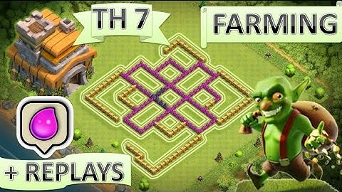 TH 7 (TOWN HALL 7) FARMING BASE || DARK ELIXIR FARMING || REPLAY PROOF || CLASH OF CLANS