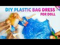 Barbie Dress Making With Plastic Bag | Simple &amp; Creative DIY