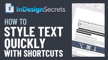 InDesign How-To: Style Text Quickly with Shortcuts (Video Tutorial)