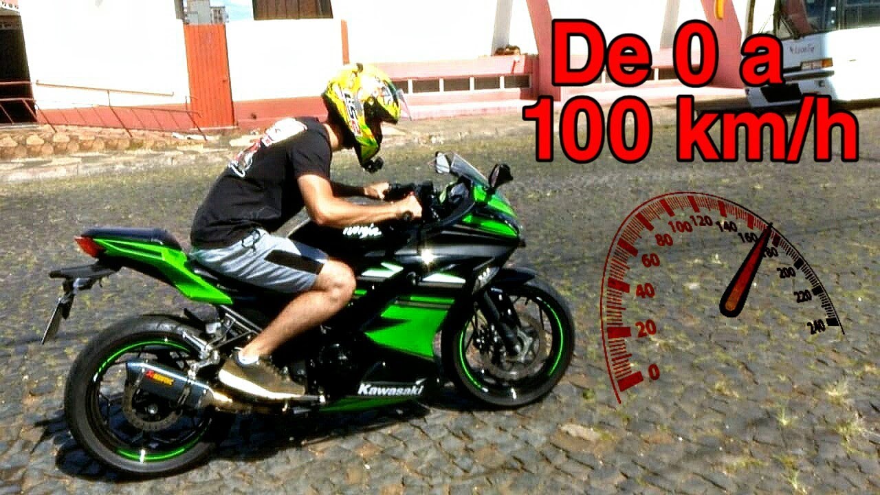 NINJA 300 DE 0 A 100 KM/H MILK093 YouTube