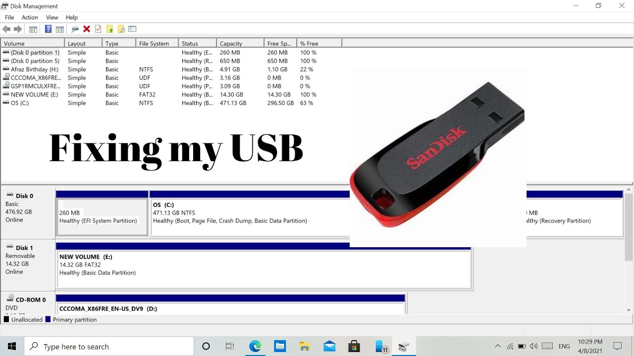 How to fix a USB which is converted to MBR format. YouTube