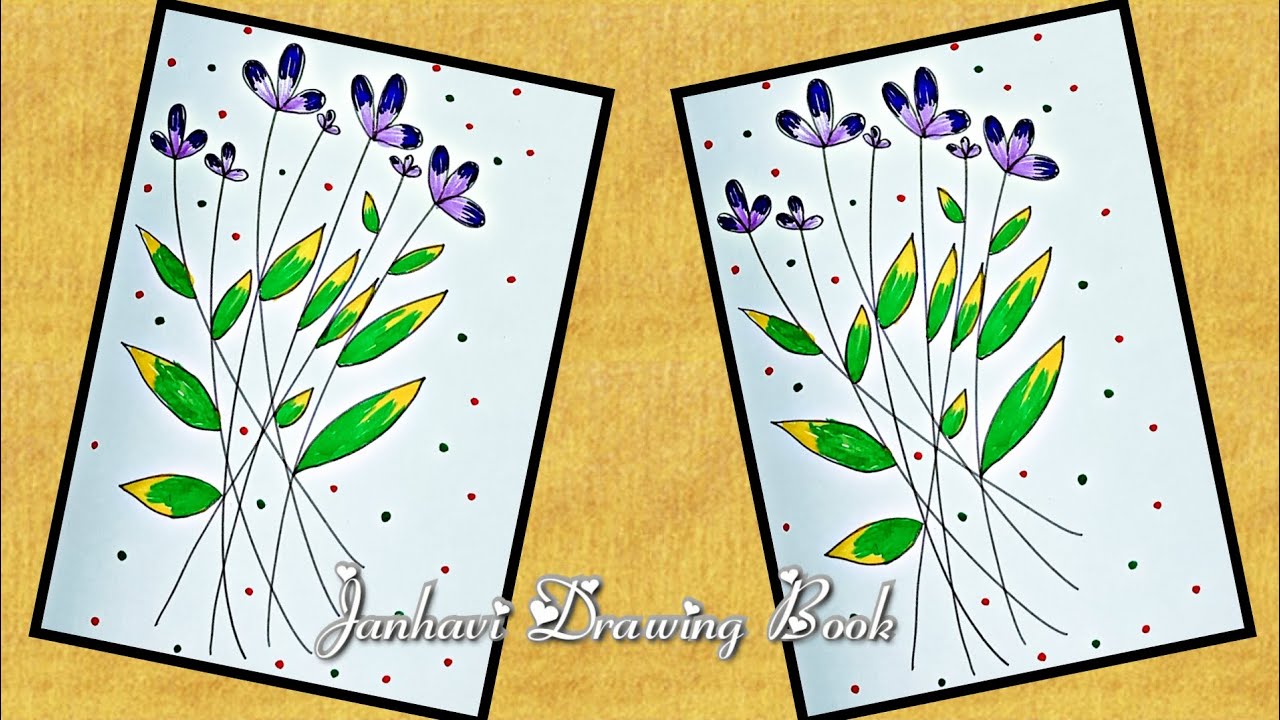 🌼 front page drawing ideas🪻 flowers drawing 🏵️