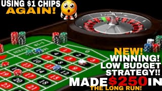 BEST LONG RUN WINNING ROULETTE STRATEGY FOR LOW ROLLERS! MADE A QUICK $250 USING THIS IN NO TIME😇😉