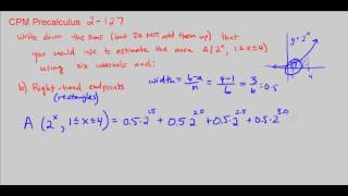 CPM Precalculus 2-127 - Left-hand Right-hand rectangles and trapezoids