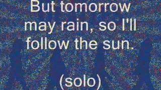 Video thumbnail of "The Beatles - I`ll Follow The Sun (Lyrics)"