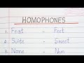 Homophones || 50 Homophones