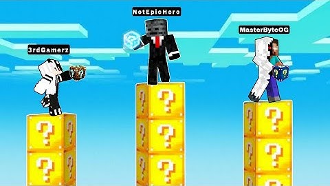 MOST INTENSE LUCKY BLOCK TOWER RACE WITH FRIENDS 😉 |