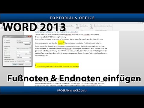 Video: Unterschied Zwischen Fußnote Und Endnote