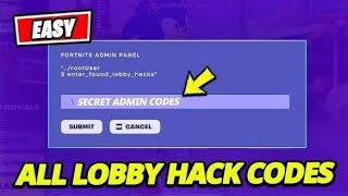 FORTNITE- All Cheat Codes for Admin Panel