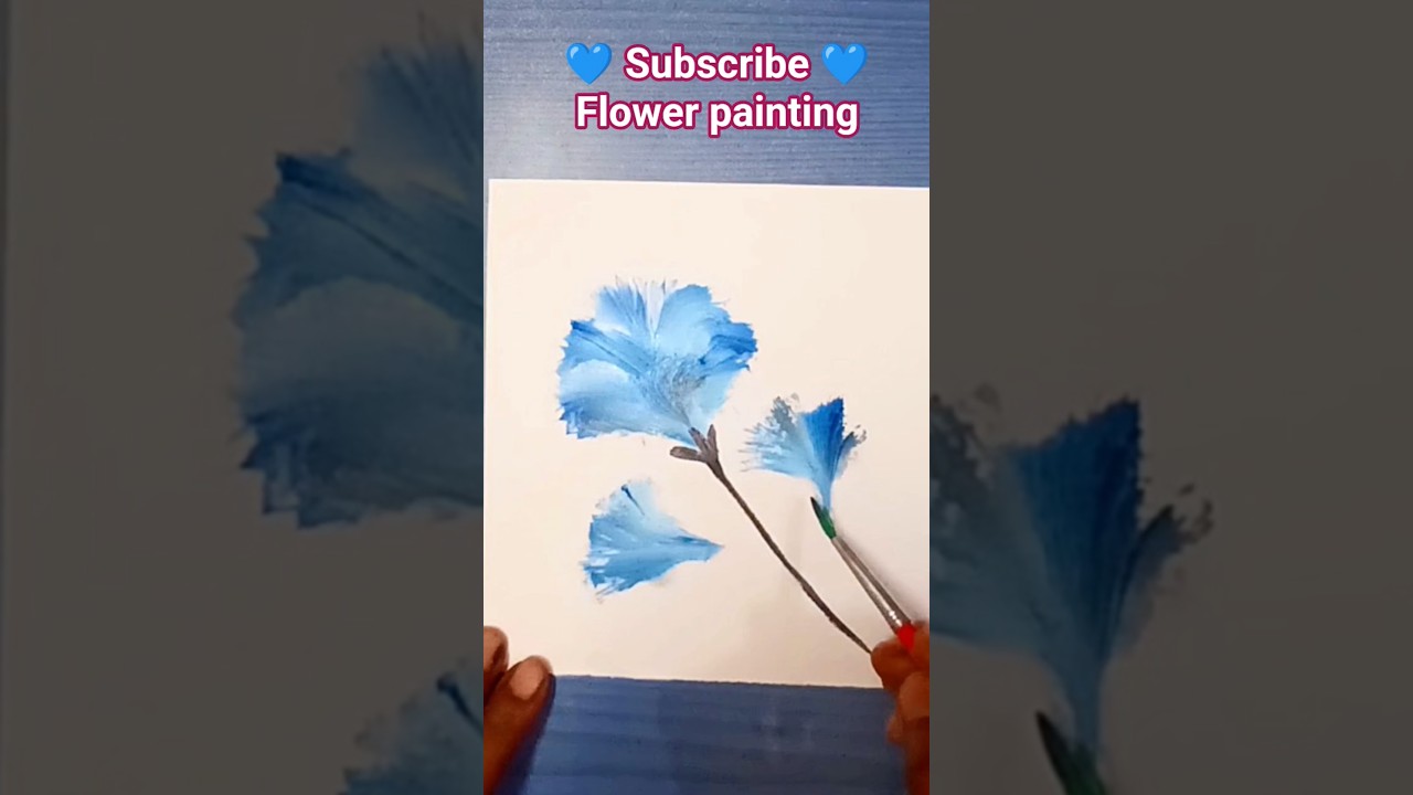 Super Art - Amazing😍,One stroke Painting #shorts#painting#shortsvideo#flowerdrawing#flowers#drawing