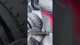 Whiteout conditions trigger 100-vehicle crash in Michigan | #shorts #michigan