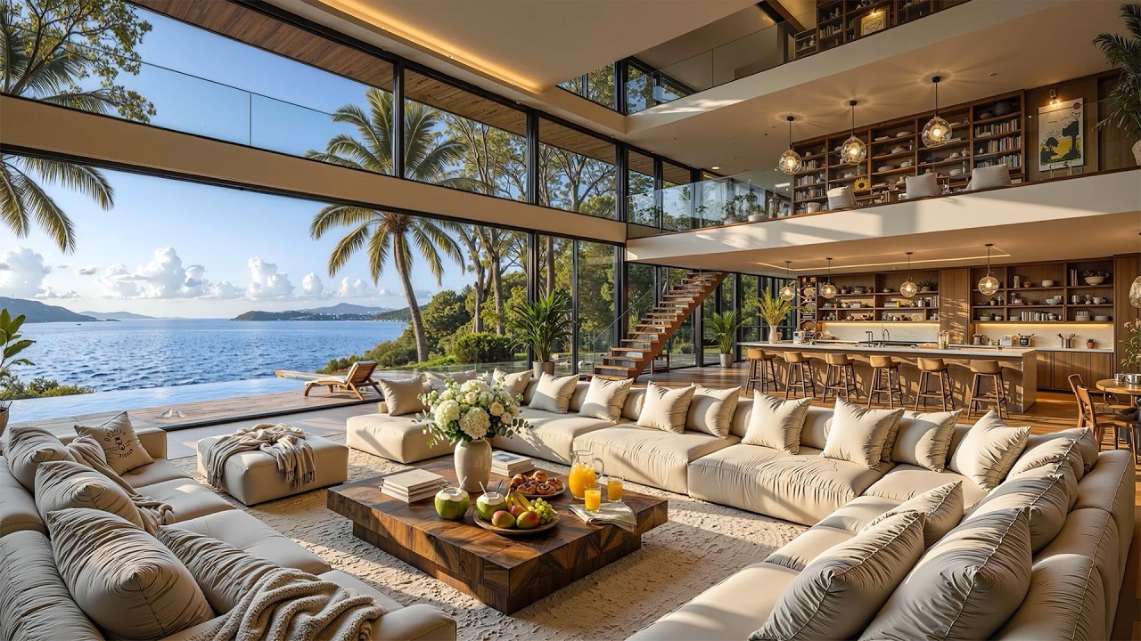 Peaceful Seaside Morning Jazz for Study & Work | Tranquil Jazz & Nature Therapy for Inner Peace