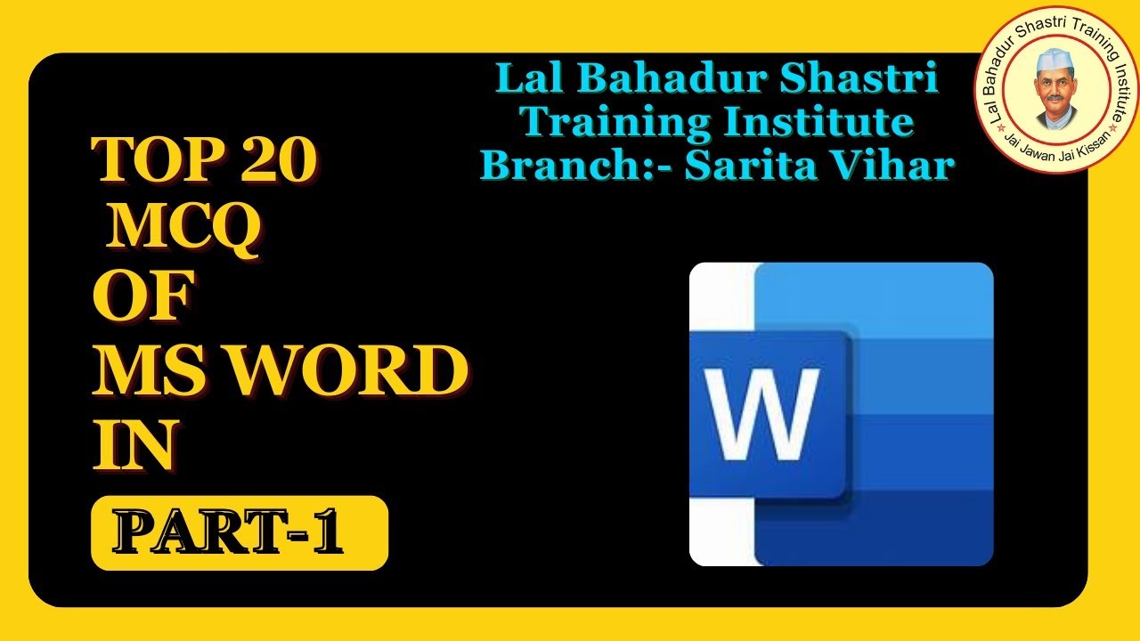 Microsoft Word MCQ Challenge 20 Brain-Teasing Questions to Elevate Your Document Mastery.