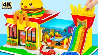 (AWESOME) Build McDonald's Restaurant with Giant Burger, Rainbow Fries Slide ❤ DIY Miniature House