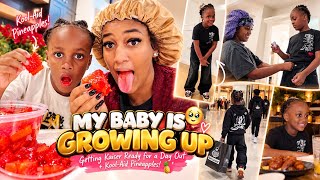 GETTING KAISER READY FOR A DAY OUT WITHOUT ME + TRYING KOOLAID PINEAPPLES!!
