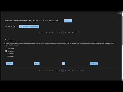 SKILLRACK | MCQ + PROGRAMMING TEST (14 SEP 2023 TO 17 SEP 2023) 2025 BATCH ||