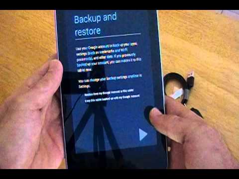 How to Setup the Google Nexus 7 (First Use)