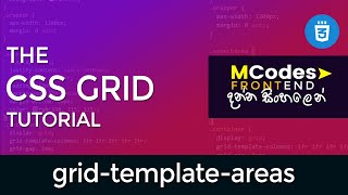 CSS Grid Mastering Grid Template Areas Step-by-Step Tutorial (in Sinhala)