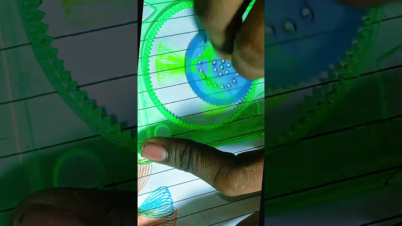 Viral Spirograph Drawing 😵‍💫 | Perfect Loop Design | Satisfying Shorts