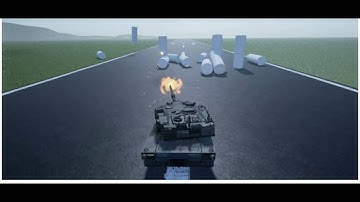 Unreal Engine 4 Abram tank Main Turret Firing/Collision Test 2