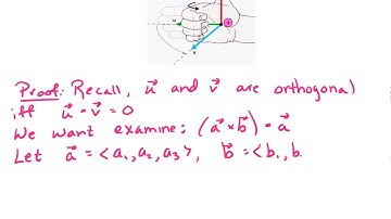 12.4 The vector a x b is orthogonal to both a and b