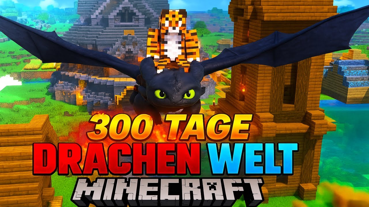 Ich Überlebe 300 Tage in Minecraft Mit Drachen und das ist Passiert...