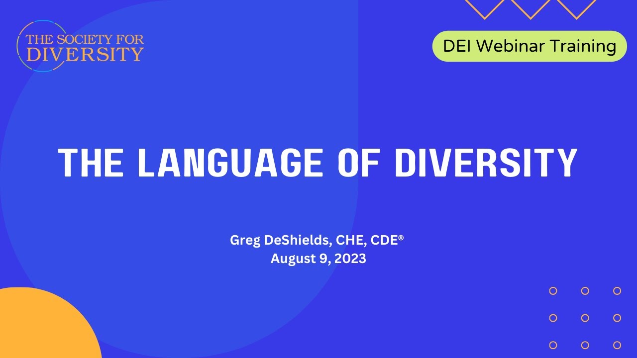The Language of Diversity