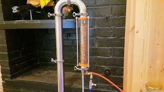 Дистилляция через холодильник Димрота Distillation through a condenser Dimroth