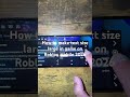 How to make text size large in game on Roblox mobile 2026