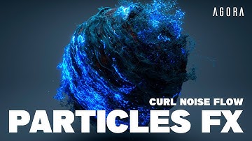 Houdini Particles Tutorial | Curl Noise Flow | Simulation