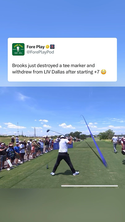 Brooks Koepka destroys tee marker & withdraws after starting  7 at LIV Dallas