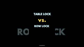SQL TABLE LOCK Vs. ROW LOCK ✍️