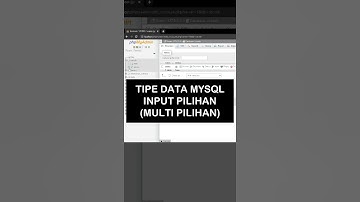 Tipe Data MySQL Input Pilihan (Multi Pilihan) #short