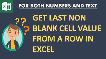 HOW TO FIND LAST NON - EMPTY CELL VALUE IN A ROW IN EXCEL | LOOKUP THE LAST VALUE IN A ROW IN EXCEL