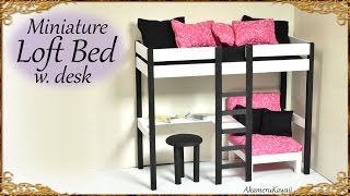Cute Miniature Loft Bed Diy Doll, Miniature Bunk Beds