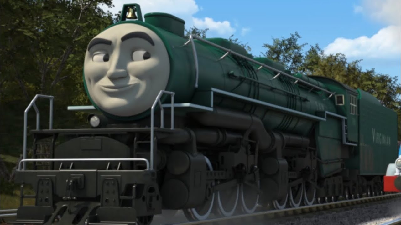 sam the American Engine pulling goods trains yay my favorite character ...
