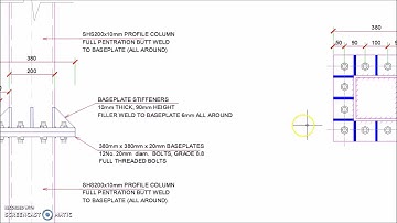 SHS Steel Column Splice Connection Detail Drawing