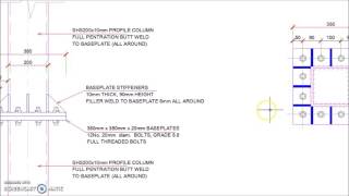 SHS Steel Column Splice Connection Detail Drawing screenshot 4
